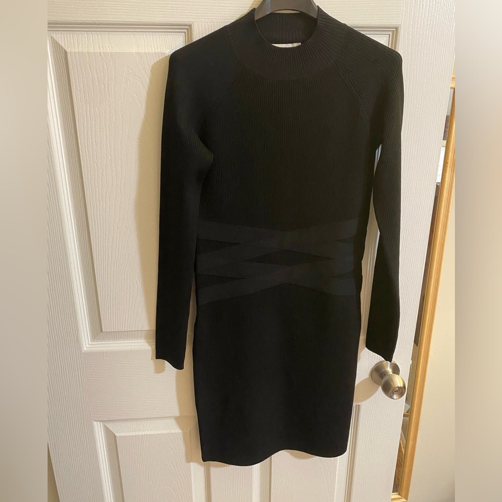 Black fitted dress